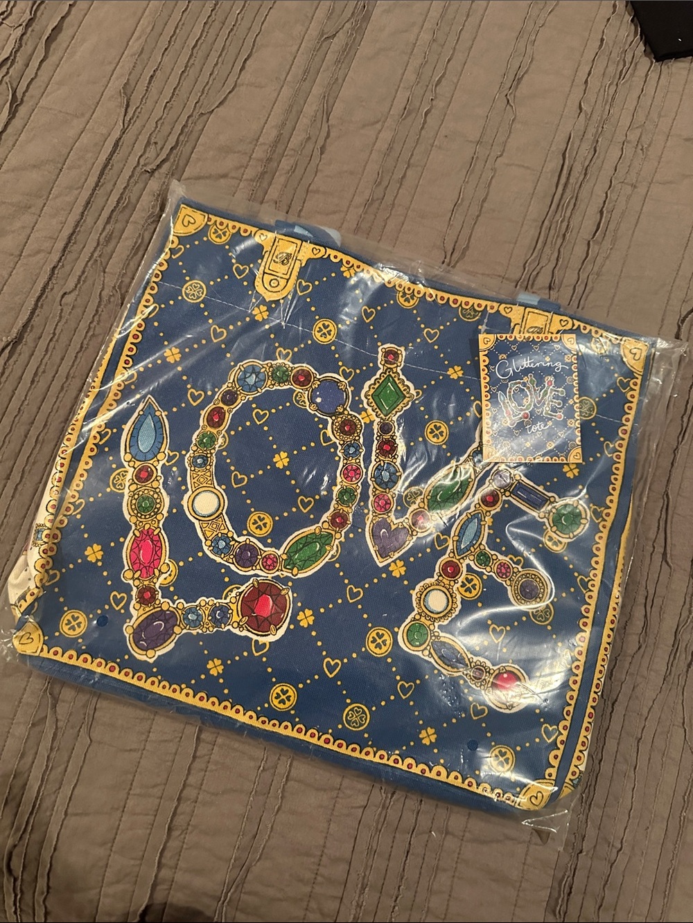 Brighton Blue Jewel-Print Tote